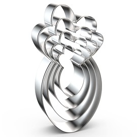 Carrot Cookie Cutter Set in Assorted Sizes - 5 Inch, 4 Inch, 3 Inch, 2 Inch - 4 Piece - Stainelss Steel