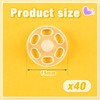 40 Pairs Plastic Press Stud Fastener Buttons Transparent Buttons Invisible