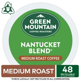 Green Mountain Coffee Roasters Nantucket Blend, Single-Serve Keurig K-Cup Pods, Medium Roast Coffee, 48 Count