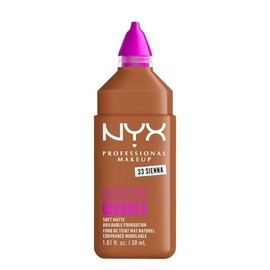 Nyx Professional Makeup, Make 'Em Wonder, Base de Maquillaje para Rostro, Acabado Mate y Resistente al Agua con Fórmula Vegana, Tono Sienna (Oscuro), 