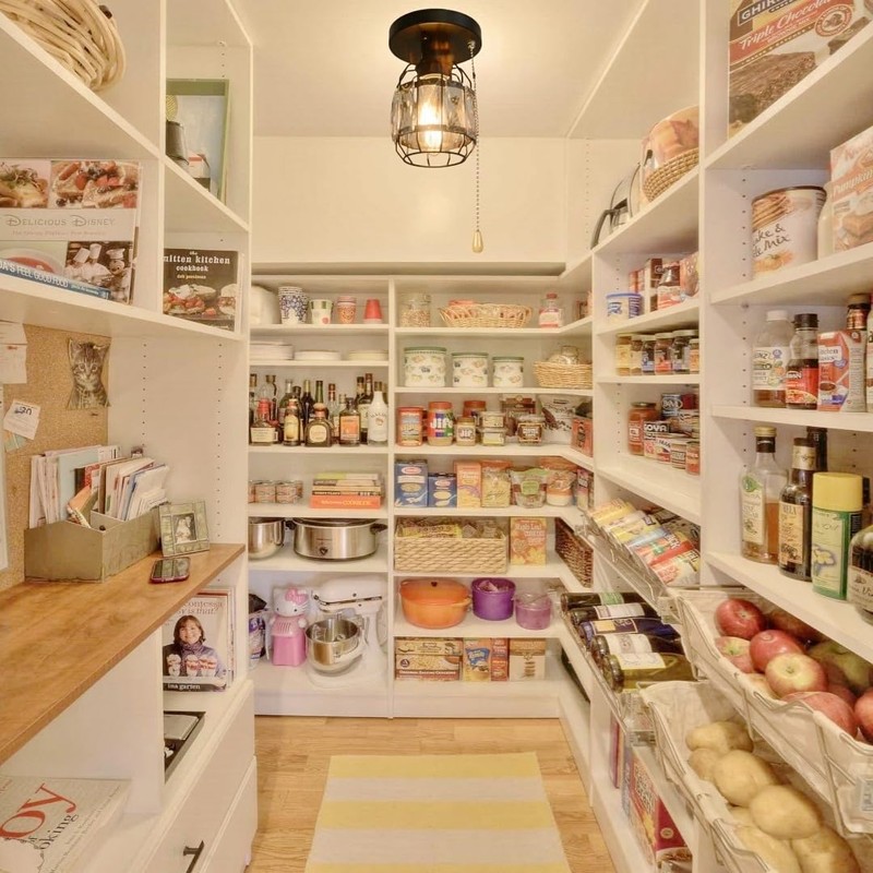 Baiwaiz Crystal Cage Pull String Semi Flush Mount Light, 1-Light