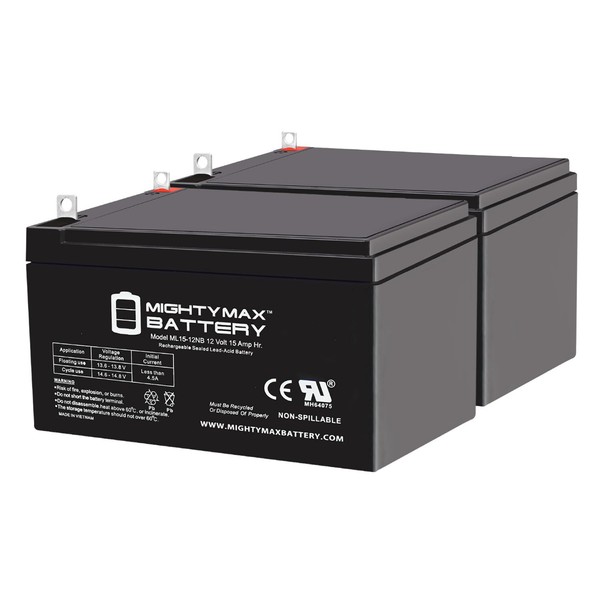 Mighty Max Battery ML15-12NB 12V 15AH Replacement Battery Compatible with
