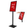 DISPLAYSWORKER Adjustable Heavy Duty Pedestal Sign Holder Floor Stand,Sign Stand