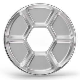 iPettie Replacement 304 Stainless Steel Food Tray for Brioche Automatic Pet Wet Food Feeder - 6 Isolated Portions, Dishwasher Safe, Lightweight, Easy to Clean