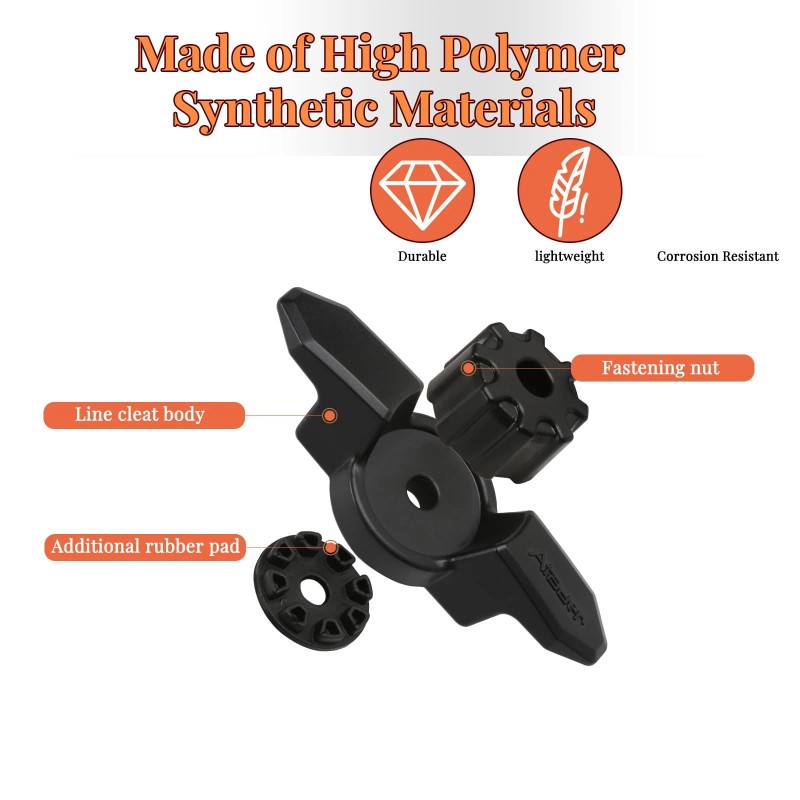 Atader Line Cleat for Kayak Track Mount 2 Pcs, Kayak