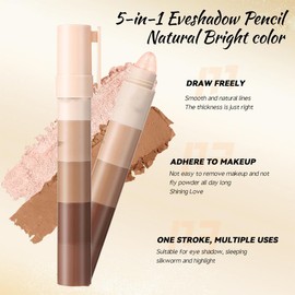 AKJAXQU Pack of 2 Eyeshadow Pens, Eyeshadow Stick, Waterproof Eyeshadow Glitter and Matt, Long-Lasting, Makeup for Wrinkle Free Eyes