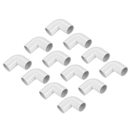 MECCANIXITY 6Pcs PVC Conduit Coupler 90 Degree Elbow Fittings 20mm Change Direction Pvc Pipes Vinyl Tubing Pvc Pipe Connectors for Hose Electrical Conduit White