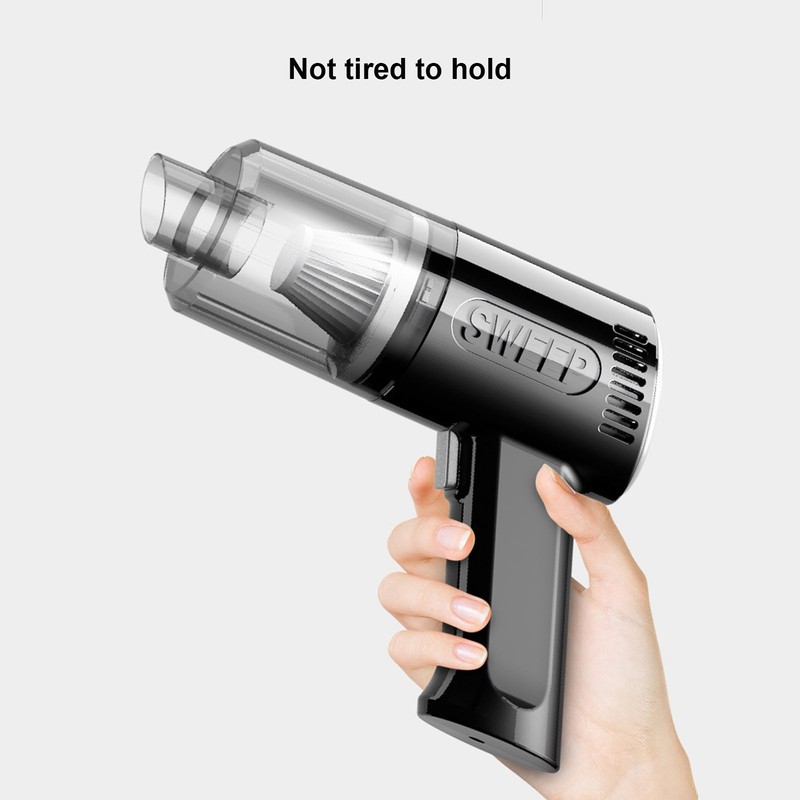 9000Pa Cordless Car Vacuum Cleaner Black Washable Reusable Handheld Vacuum