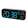 Digital Clock Dual Display Voice Control 3 Adjustable Brightness Date
