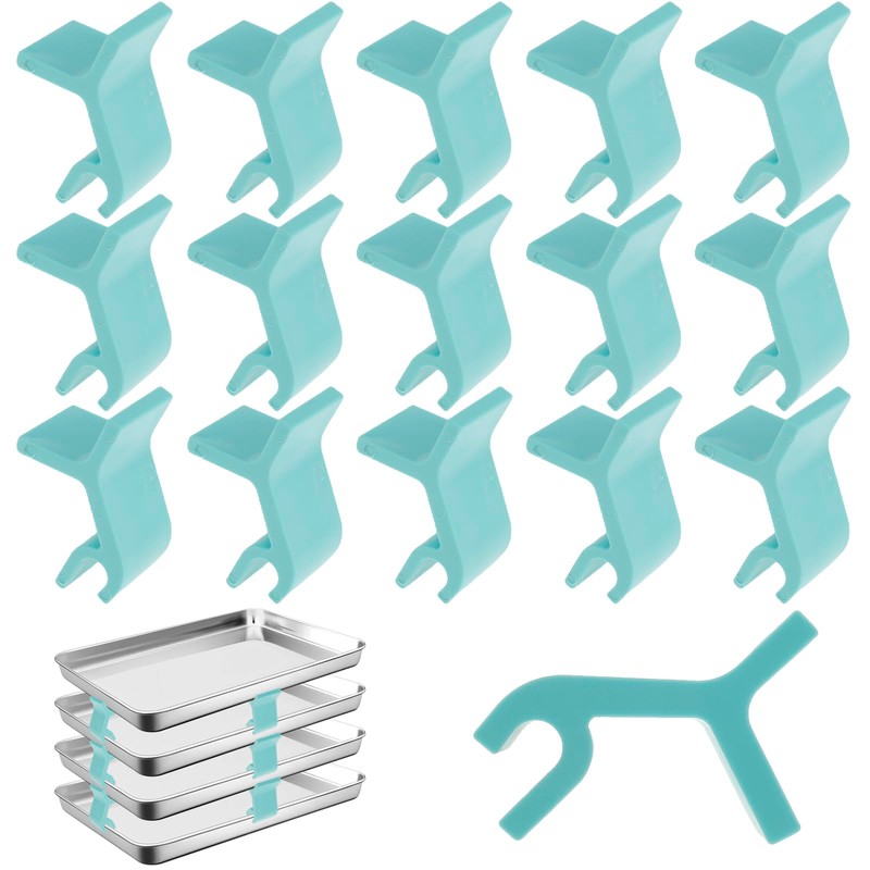 16PCS Baking Sheet Stackers Set Space-Saving Tray Stackers Reusable Trays