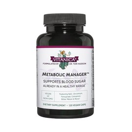 Vitanica Metabolic Manager - Herbal Supplement to Support Healthy Metabolic Response - Dietary Supplement with Vitamin D - Vegan Antioxidant Supplement - 120 Capsules
