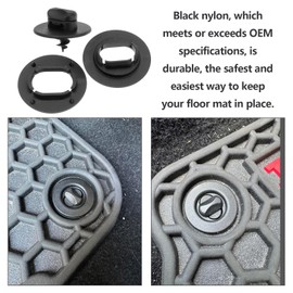 ECSiNG 4 Sets of Car Floor Mat Brackets Hole Rotation Buttons Foot Mat Fixing Clips 3D0864851B 3D086485171N Compatible with Volkswagen Compatible with Skoda