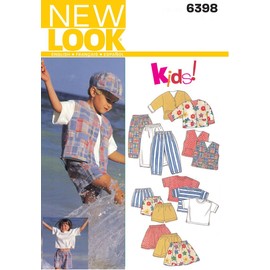 New Look Sewing Pattern 6398: Child Separates, Size A, Paper, White, A (2-3-4-5-6-7)