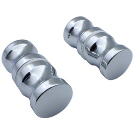 KEABATH Shower Door Knobs 2 Pairs Round Chrome Glass Door Handles Pull Handle Knob Replacement Parts for Shower Enclosure Shower Enclosure