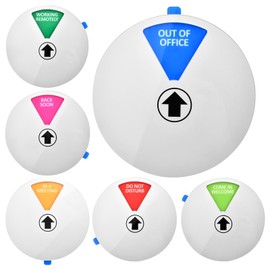 PUXING - Letrero para puerta de oficina, 6 opciones de privacidad (plateado)