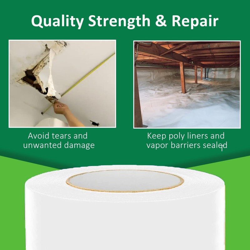 CRMCC Vapor Barrier Tape 6" x 180', 9 Mil Thick