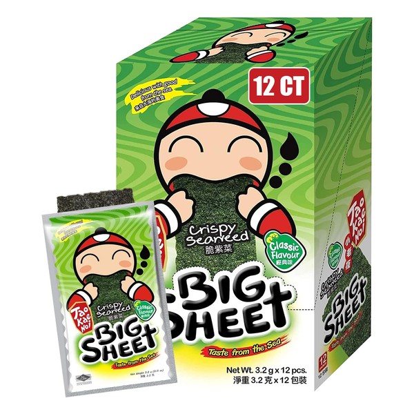 Big Crispy Seaweed Snack Sheets by Tao Kae Noi |