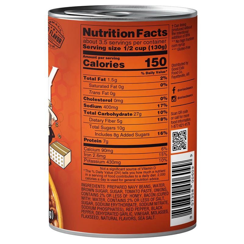 SERIOUS Bean Co Hot Honey Baked Beans with Real Honey