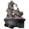 OK Lighting 10.25" H Wolf Table Fountain, Black