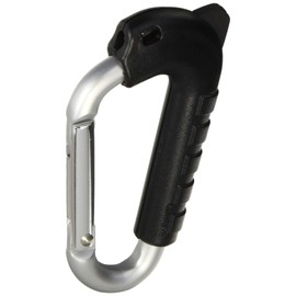 Carmate Resitec Carabiner, Car Key Case, Carbon Tone, Static Removal, model: カーメイト NZ906 レジテックカラビナ シルバー/ブラッ