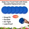 Klare Ware 1 Cup Blue Replacement Lids/Covers for Pyrex 7202,