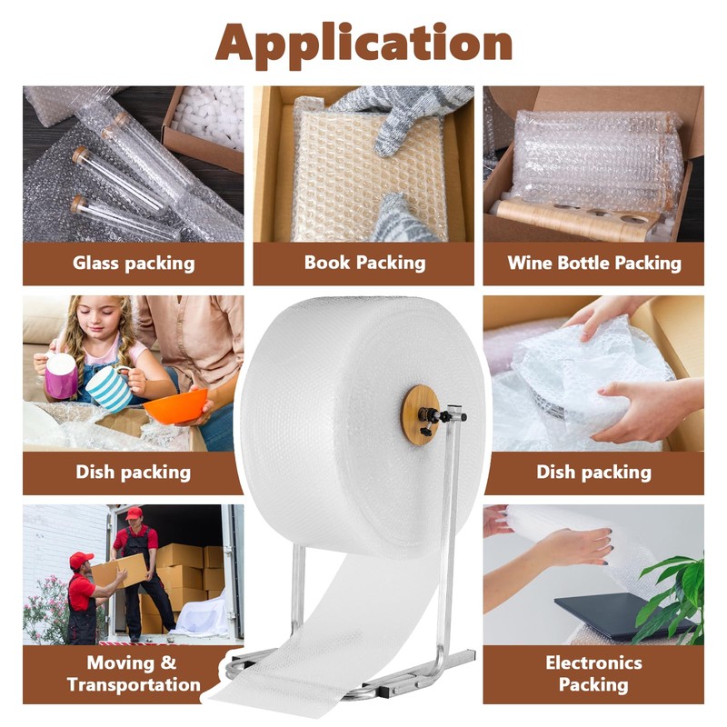 Consfly 15.75 Inch Bubble Wrap Roll Dispenser with Easy Film