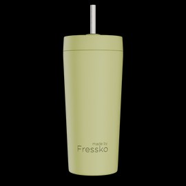 Fressko Ceramic Lined Tumbler with Titanium Straw - Venti 20oz, Sherbet