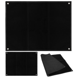 PWGHWG 85 x 70 cm Patches Wall Mat Wall Board Patches Tactical Patch Display Board with Eyelets for Badges, Patches, Stickers (Black)