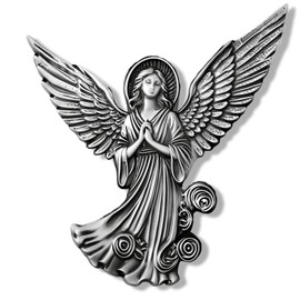 Meliatomia Guardian Angel Visor Clip for Car 2.95 Inch, Angel Protection Inspirational Gifts for Women Men (1 pc Pouch Pack)