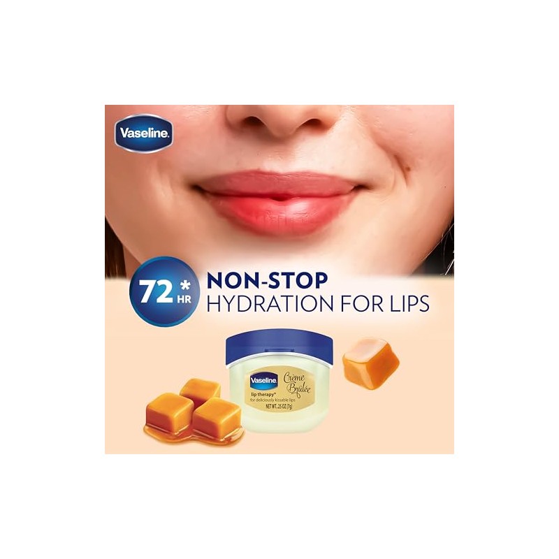 Vaseline Lip Therapy Creme Brulee - Tarro de 0.25 onzas