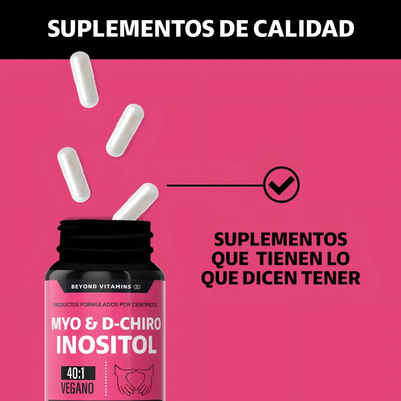 Inositol Capsulas 401 Myo Y D-chiro Inositol 100 Puro Premium