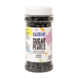 PME Large Sugar Pearls Black 90 g