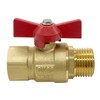 Joywayus Brass Garden Hose Shut Off Valve Full Flow, 3/4"GHT