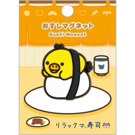 San-X Rilakkuma AB37104 Osushi Magnet Kiiroitori Approx. H 3.5 x W 2.6 inches (90 x 65 mm)