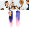 Blue Pink Hair Mannequin Training Head with Holder Hair Styling