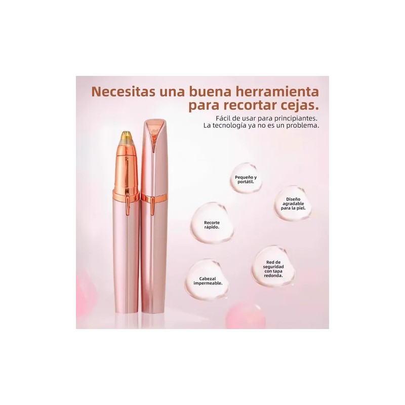Depiladora Facial Mujer Flawless Con Luz Led Sin Dolor Rosa