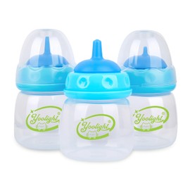Pet Feeding Bottle,3 Pack 60ml Nursing Bottle, 3 Sizes Nipples with Ventilation Valve Resistant Tearing Perfect for Puppies, Kittens, Small Wildlife (Blue)