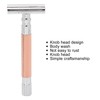Double Edge Safety Razor Long Handle Zinc Alloy Manual Safety