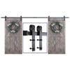 SMARTSTANDARD Double Sliding Barn Door Hardware Kit