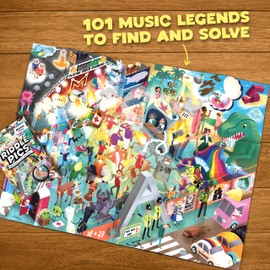 Riddle Pics Day at the Festival: Music Edition - Travel Trivia Game, Great for Families, Adults and Kids, 101 Riddles to find and solve, Gifts for Music Lovers | Best Christmas Board Games