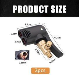 Batheidon Car Valve Lever Plug Car Valve Adapter, Car Tyre Air Chuck Car Valve Lever Plug Tyre Valve, Compatible with Car, Bicycle, Motorcycle, Truck - Deflatable, Pack of 2