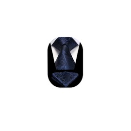 HISDERN - Corbatas para hombre, diseño de cachemira, pañuelo de corbata y bolsillo con diseño floral, tela clásico, para negocios, para bodas, 03a-navy Blue1, Talla única