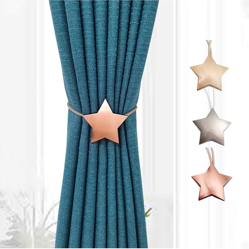 Sitengle Curtain Tassel, Magnet, Star, Curtain Accessory, Strong Magnet, Car