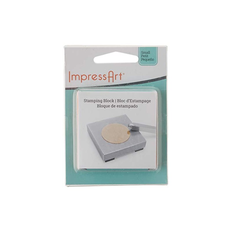ImpressArt, Solid Steel Bench Block w/ Rubber Feet, 2" X