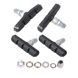 ZLXFT V-brake pads, 2 pairs of bicycle brake shoes, bicycle brake pads with bolts, brake pads for V-brake shoes, brakes bicycle brakes for MTB, blocks brake shoes