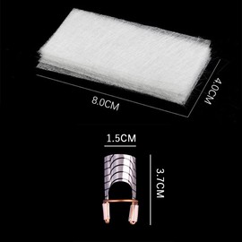 harukita 20pcs Nail Glass Fiber Sheet Nail Extensions Nail Foam Extensions DIY Non-Woven Manicure Salon Tools