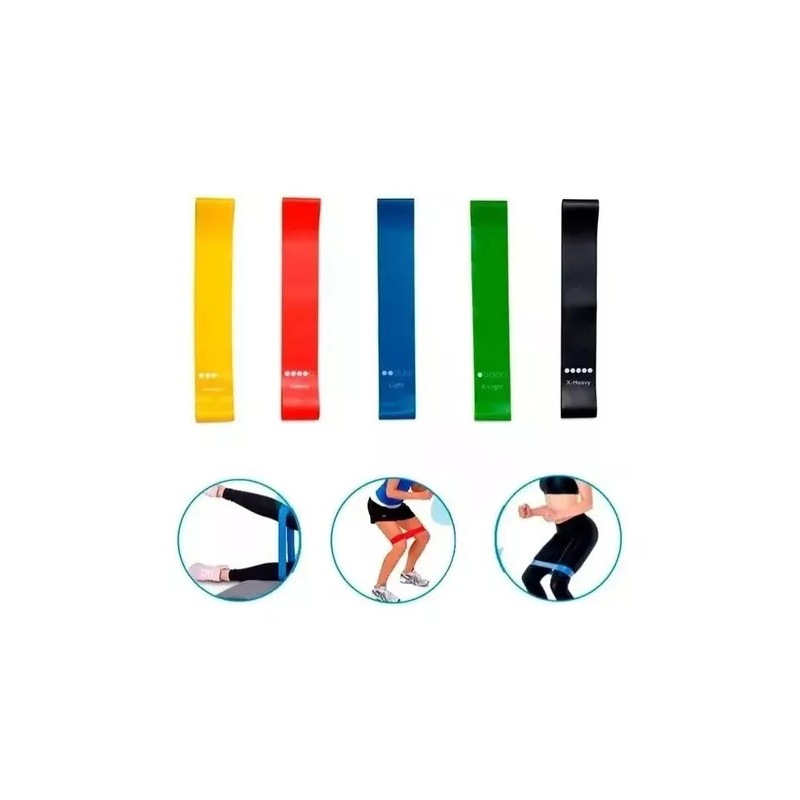 ML Kit De 5 Bandas De Resistencia Elásticas Para Ejercicio