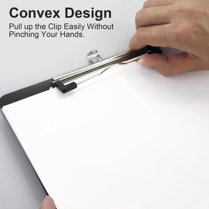 A4 Clip Board, Black Plastic Clipboard,Clip Boards Folder,Mini Plastic Writing