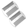 2Pcs Stainless Steel Beard Comb Credit Card Size Men Anti-Static