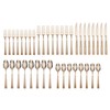 Oneida Full Rose Gold Piece Flatware Set, 40 Count, Metallic